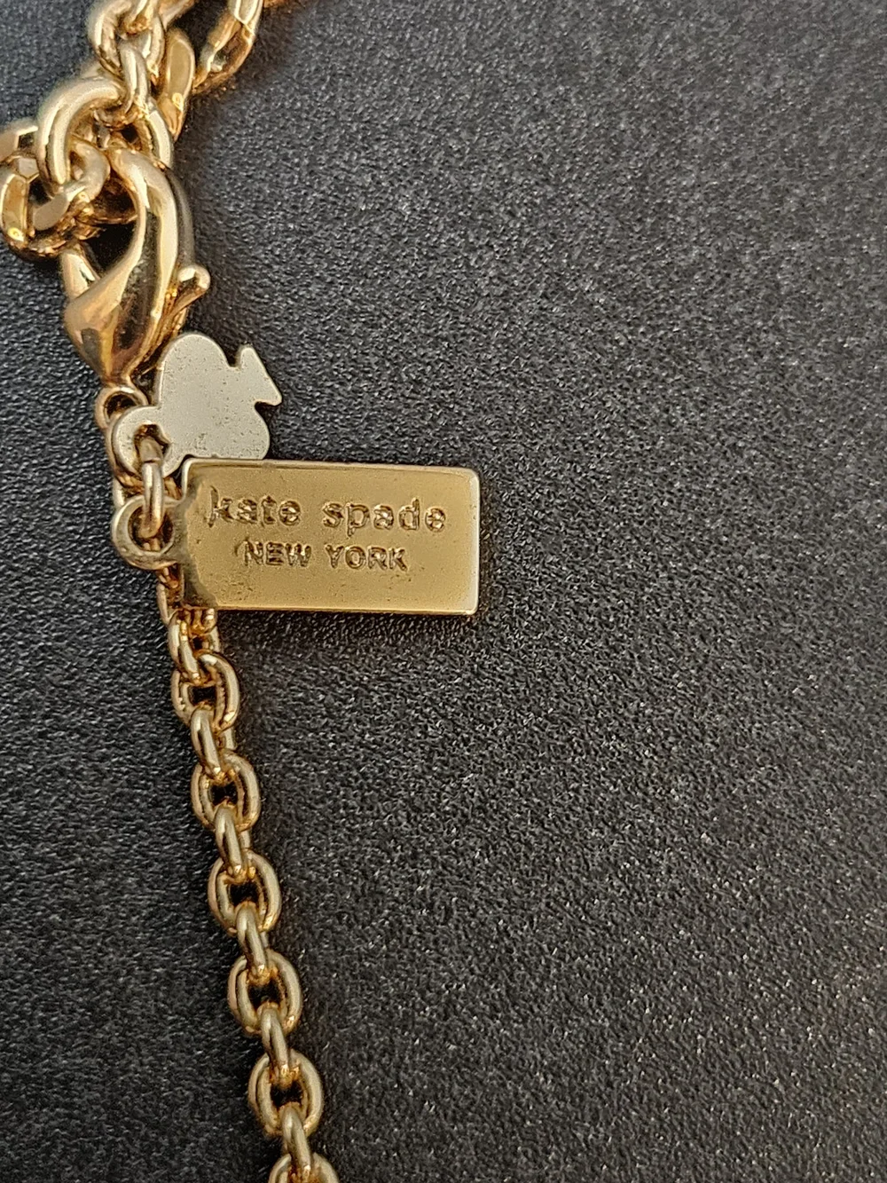 Kate Spade New York Gold-Tone Cream Floral Crystal Station Necklace